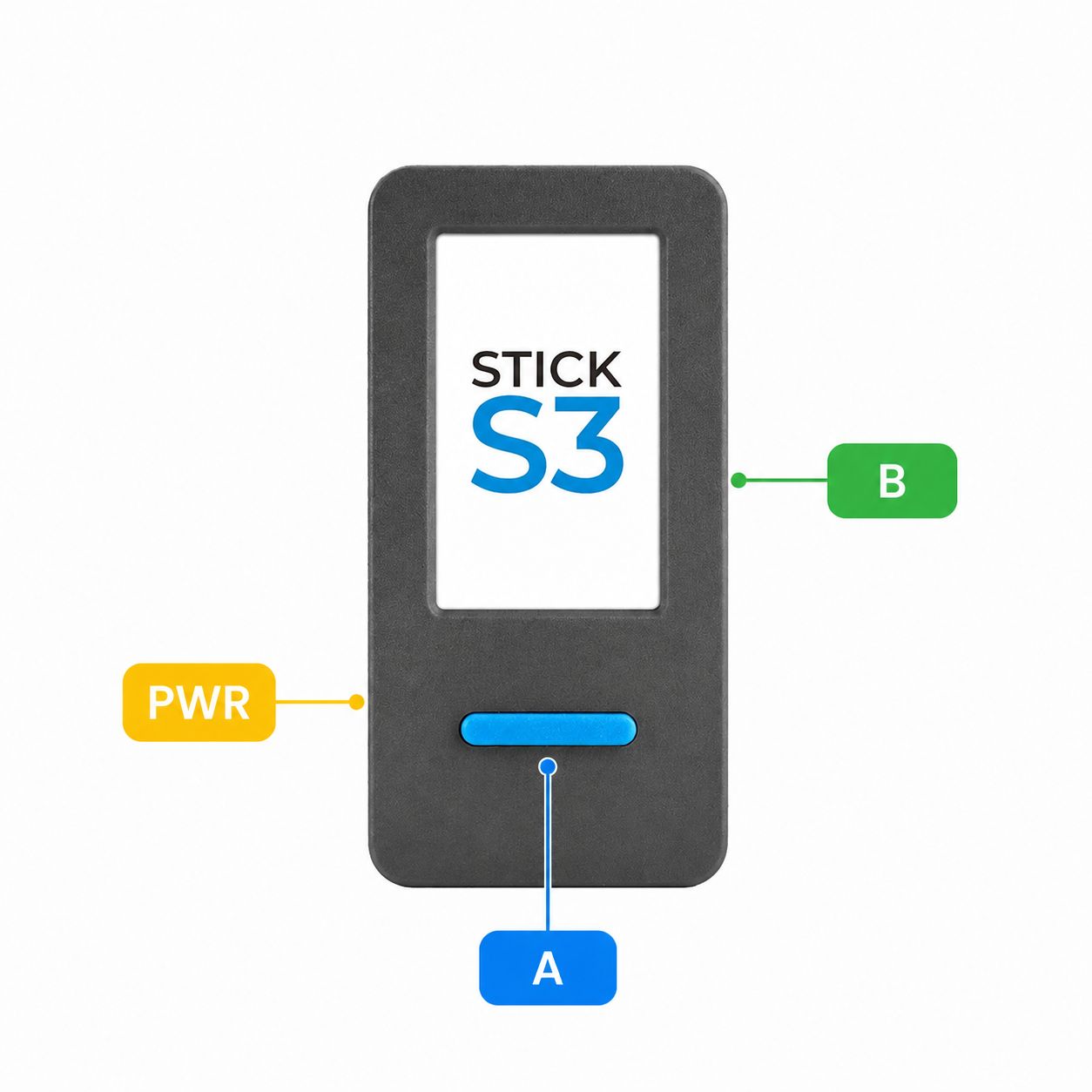 The M5Stick-S3 — the small device EucBuddy runs on